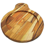 Tabua Madeira Teca Chapa Redonda 1 furo A Gourmet