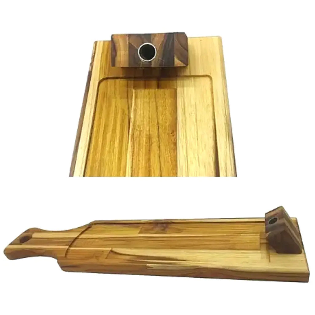 Tabua Madeira Teca Furo Para Espeto A Gourmet