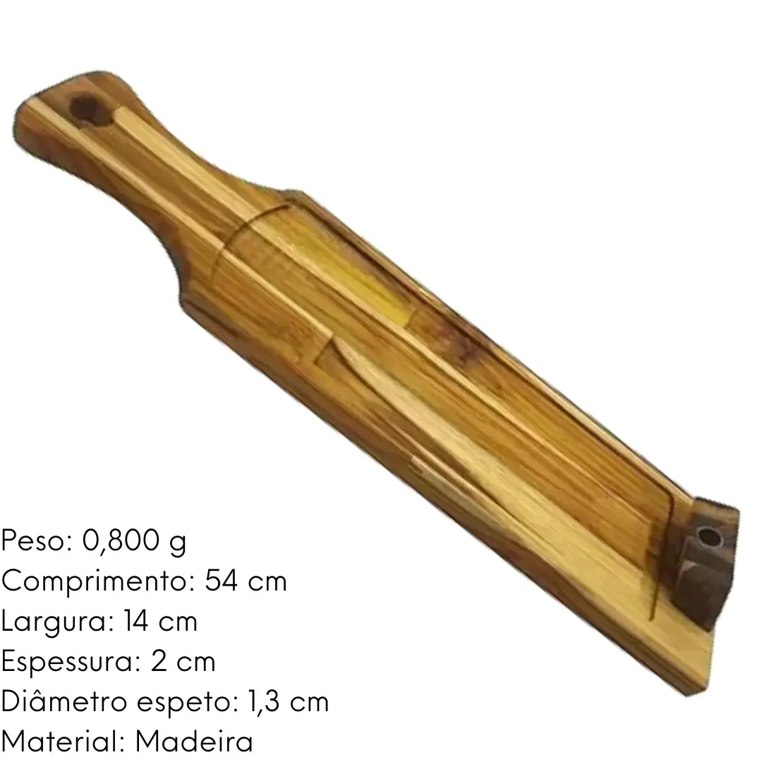 Tabua Madeira Teca Furo Para Espeto A Gourmet