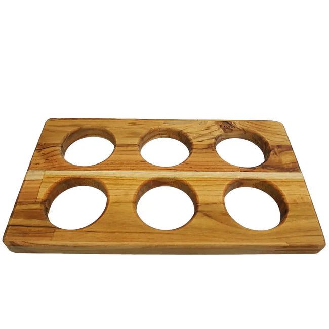 Tabua Madeira Teca Suporte com 8 furos A Gourmet Hover Image