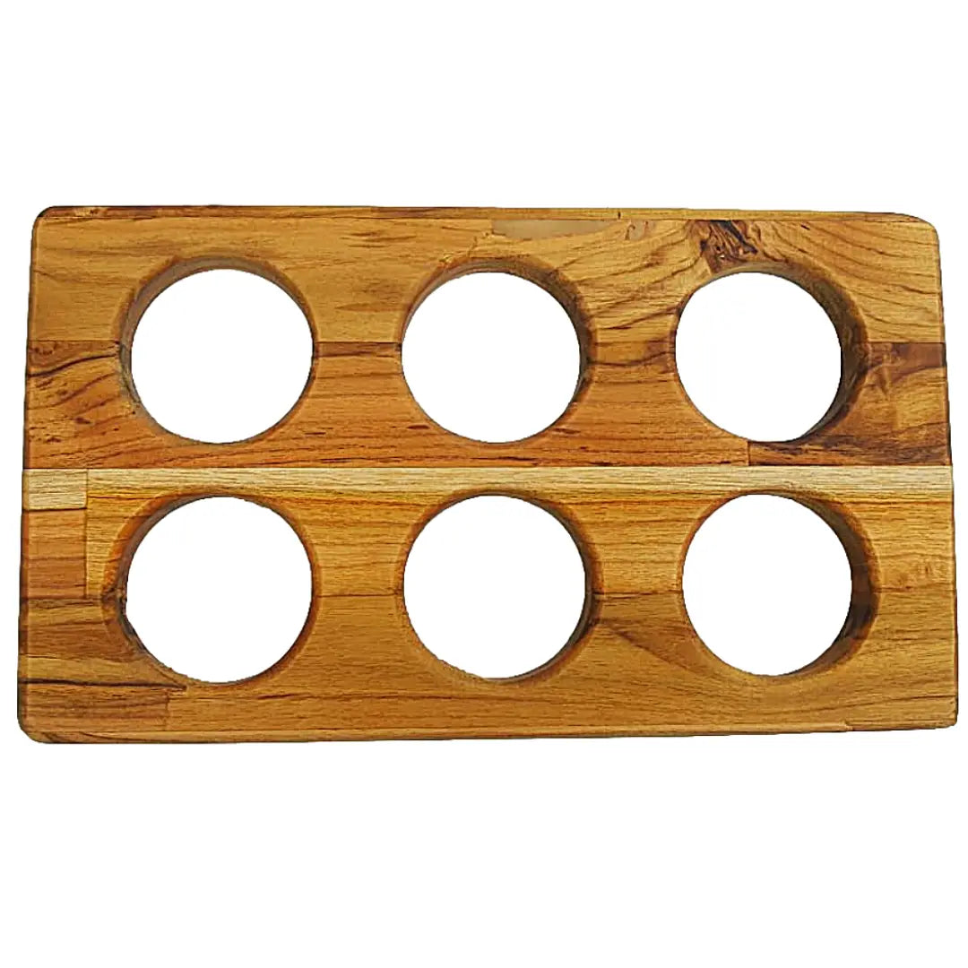 Tabua Madeira Teca Suporte com 8 furos A Gourmet