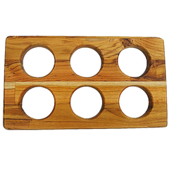 Tabua Madeira Teca Suporte com 8 furos