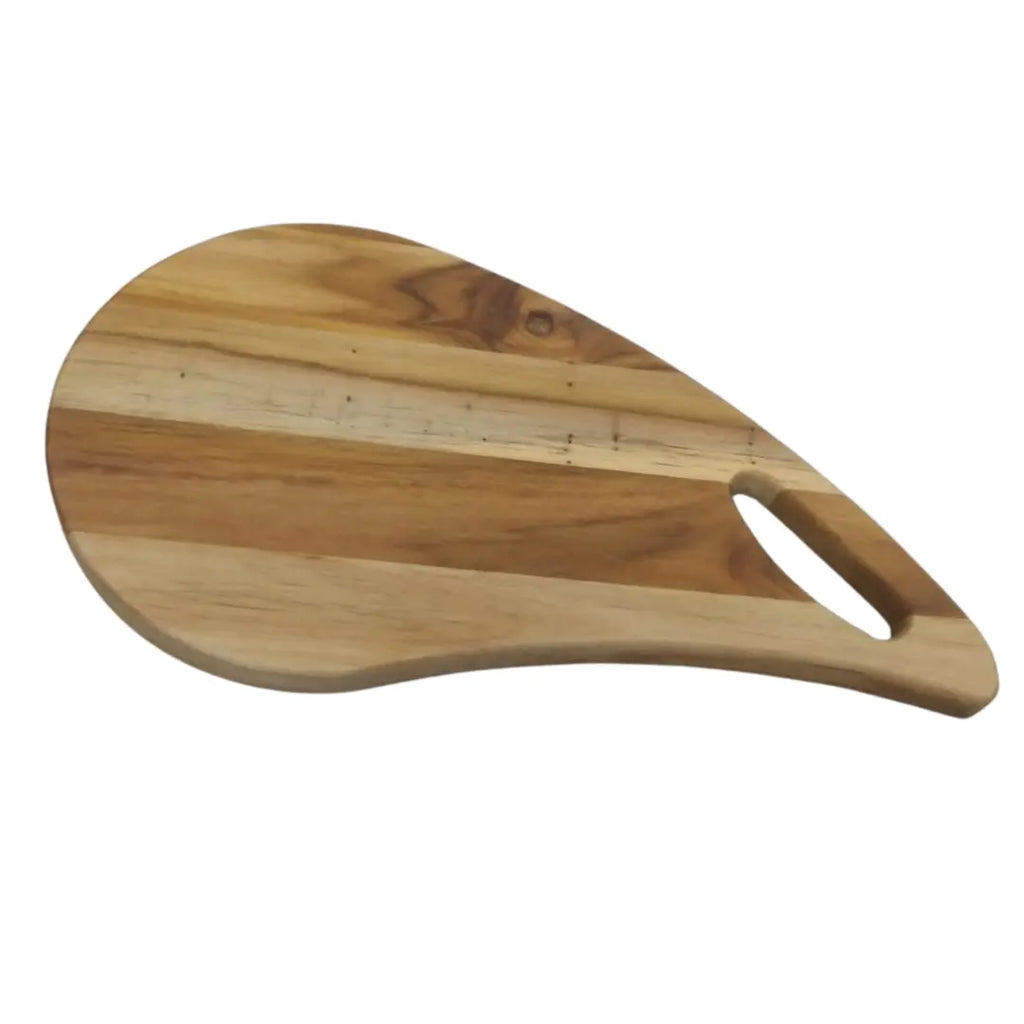 Tabua De Carne Para Churrasco Modelo Gota De Madeira Teca A Gourmet