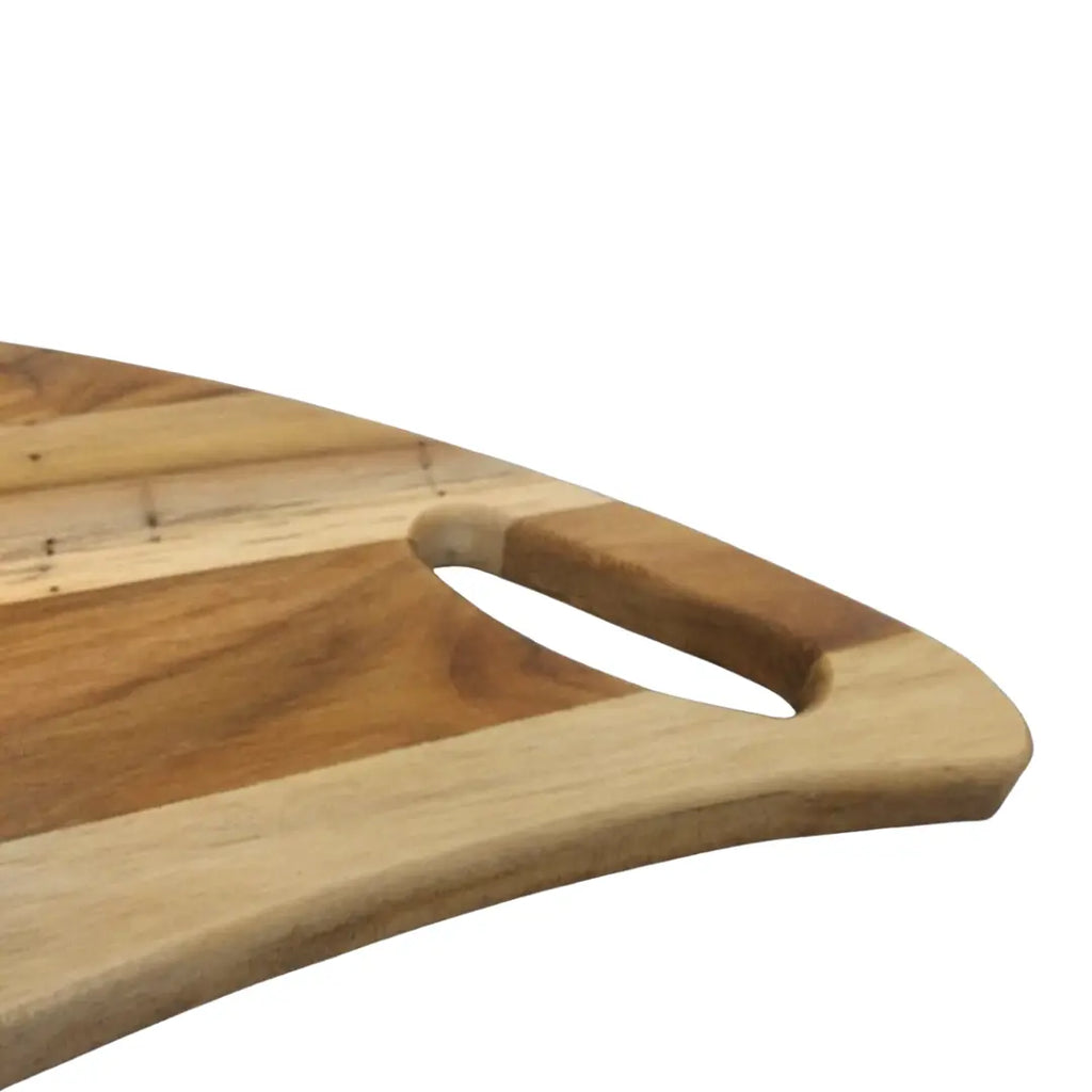 Tabua De Carne Para Churrasco Modelo Gota De Madeira Teca A Gourmet