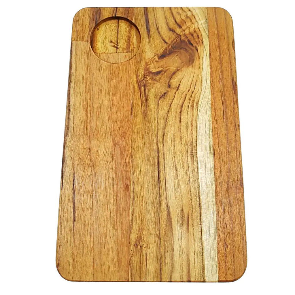 Tabua De Madeira Teca Quadrada De 29 Cm A Gourmet