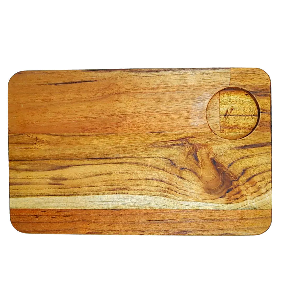 Tabua De Madeira Teca Quadrada De 29 Cm A Gourmet