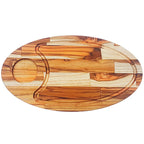 Tabua Madeira Teca Oval 1 Furo A Gourmet