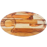 Tabua Madeira Teca Oval 1 Furo A Gourmet