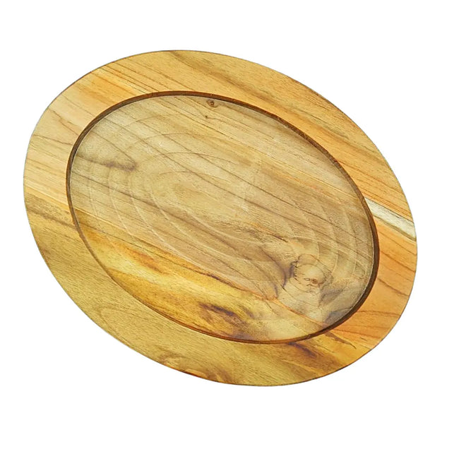 Tabua Oval Madeira Teca 29 cm A Gourmet Hover Image