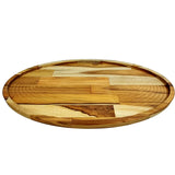 Tabua Oval Rebaixada Madeira Teca A Gourmet