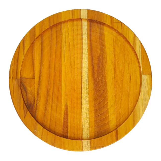 Tabua Madeira Teca Redonda Pergaminho A Gourmet Hover Image