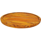 Tabua Suporte Pizza Madeira Teca Redonda A Gourmet