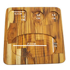 Tabua Madeira Teca Quadrada 4 Furos A Gourmet