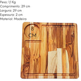 Tabua Madeira Teca Quadrada 1 Furo A Gourmet