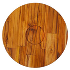 Tabua Redonda Madeira Teca 1 Furo A Gourmet
