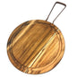 Suporte Tábua De Madeira 22cm Redonda C/ Alça A Gourmet