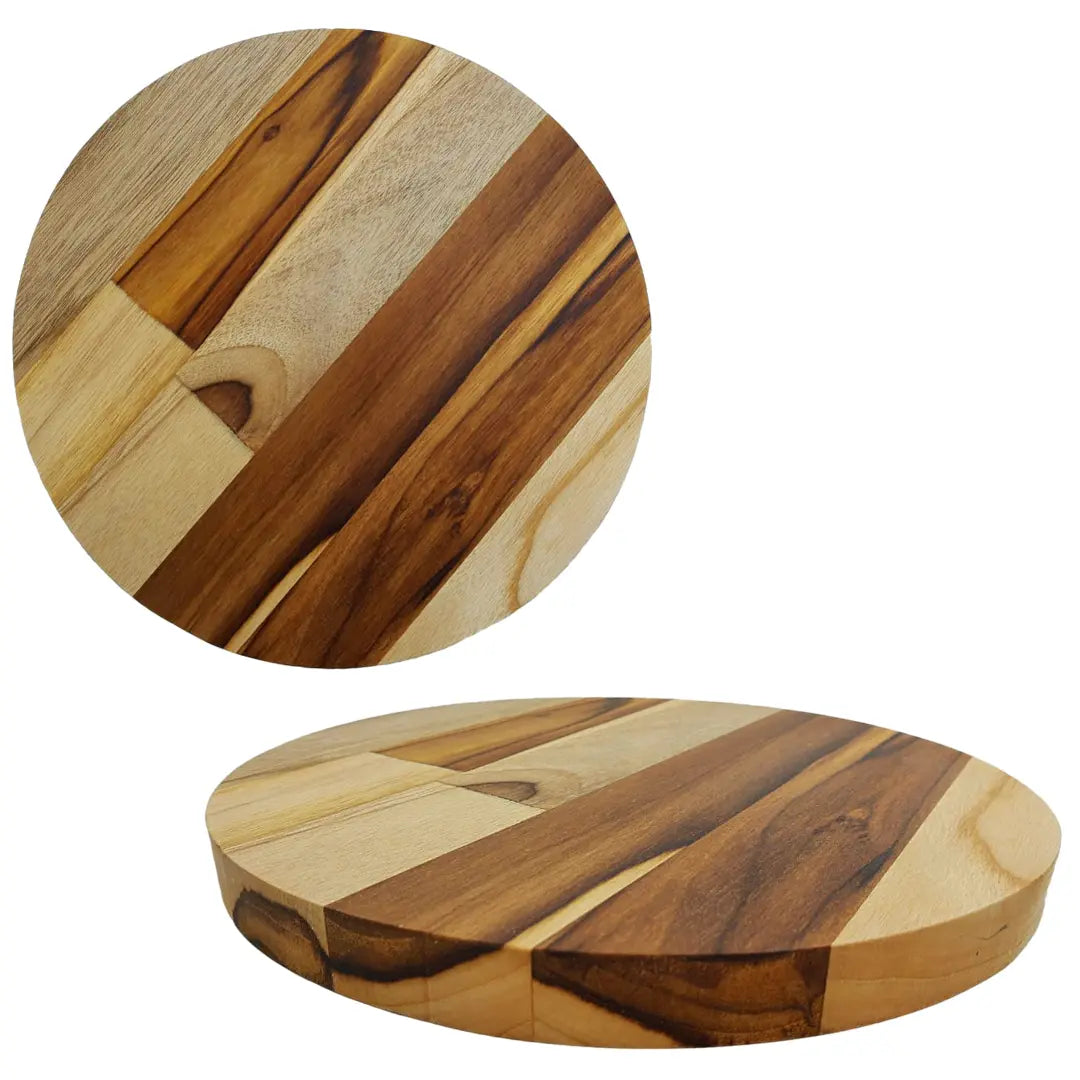 Tabua Redonda Madeira Teca Lisa 25cm A Gourmet
