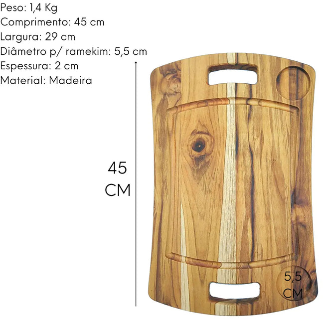 Tabua Retangular em Madeira Teca Main Image