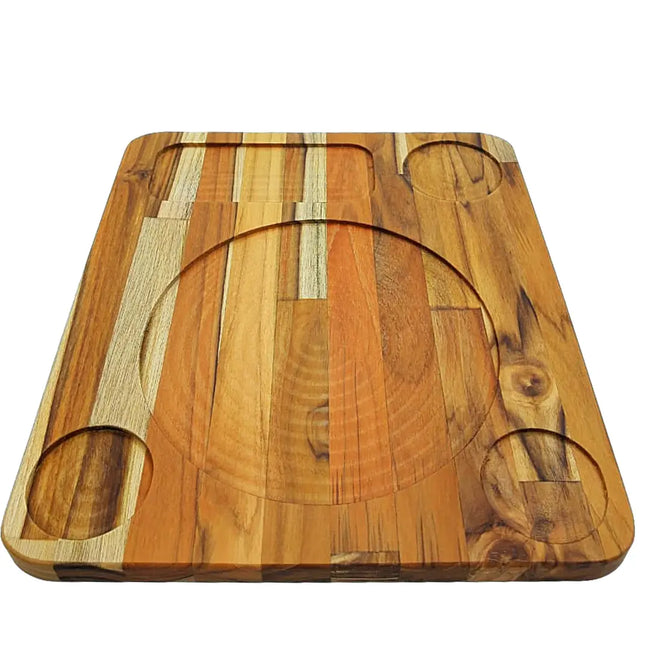 Tabua Madeira Teca Retangular 5 Furo A Gourmet Hover Image