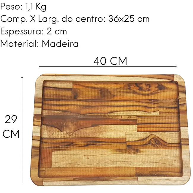 Tabua Retangular Madeira Teca Main Image