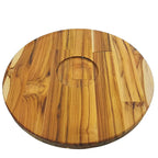 Tabua Redonda Madeira Teca 1 Furo A Gourmet