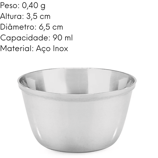 Ramekim Mini Inox Tigelinha 90ml