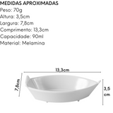 Tigela Finger-Food Barquinha Melamina Gourmet Mix