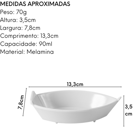 Tigela Finger-Food Barquinha Melamina