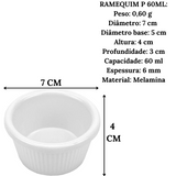 Ramekim Melamina 60 ML Branco