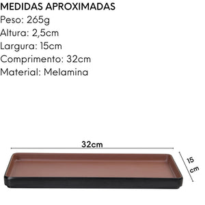Prato Dual Color Terra Cota Melamina Gourmet Mix
