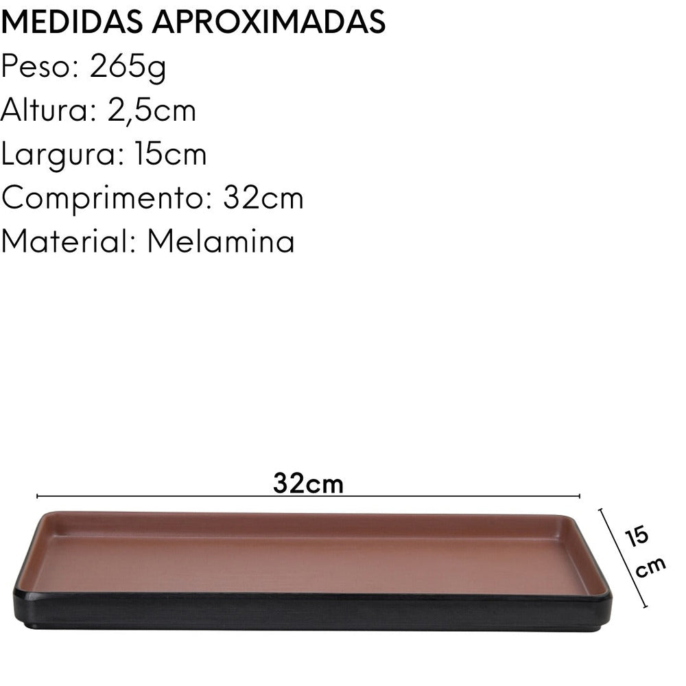 Prato Dual Color Terra Cota Melamina Gourmet Mix