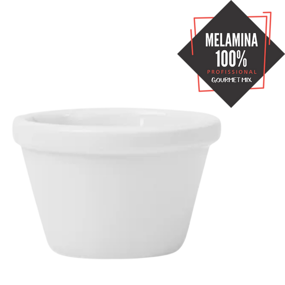 Ramekim Branco Melamina 50ml Liso Gourmet Mix