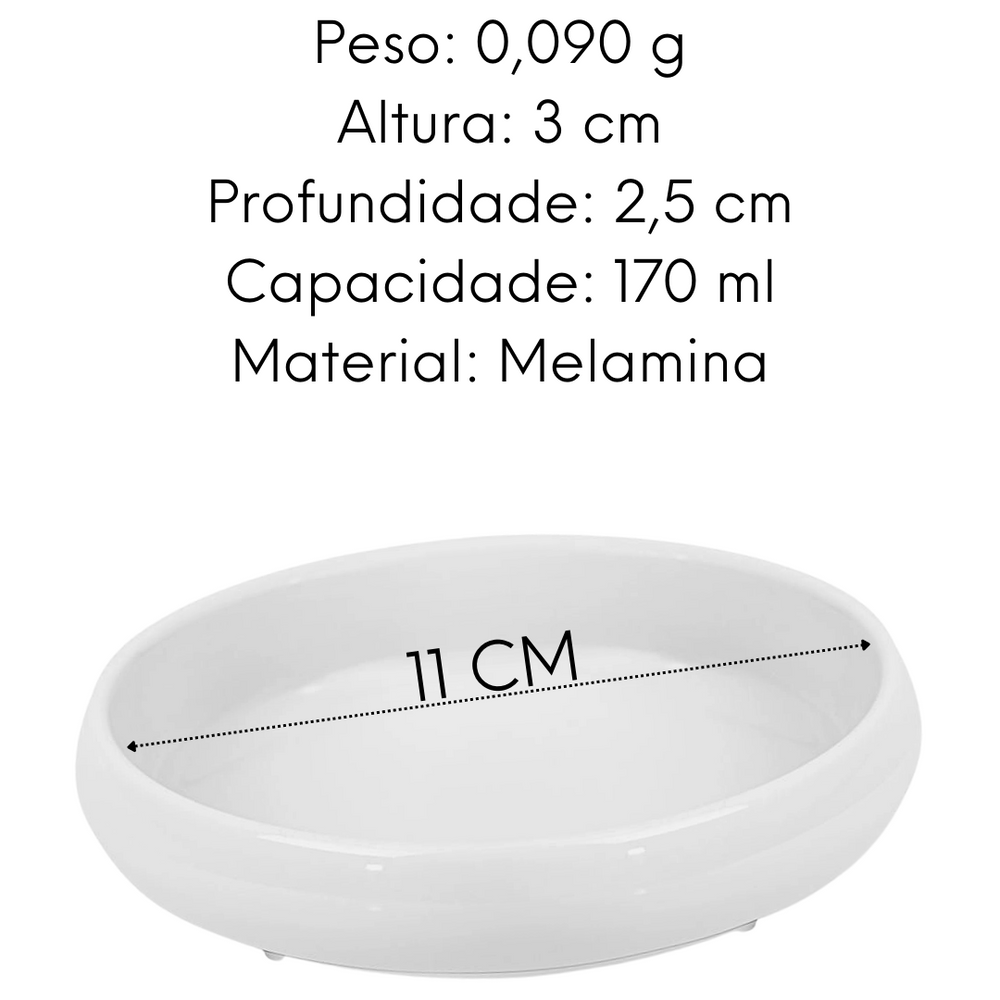 Tigelinha Mini Travessa Melamina 11cm P/ Molhos Gourmet Mix