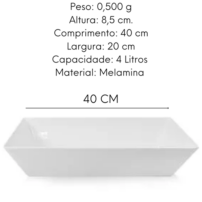 Travessa Retangular Funda Melamina Main Image