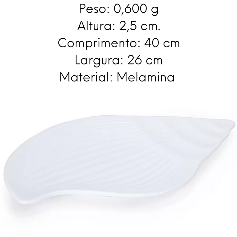 Travessa Concha Rasa Melamina Profissional 40cm Gourmet Mix