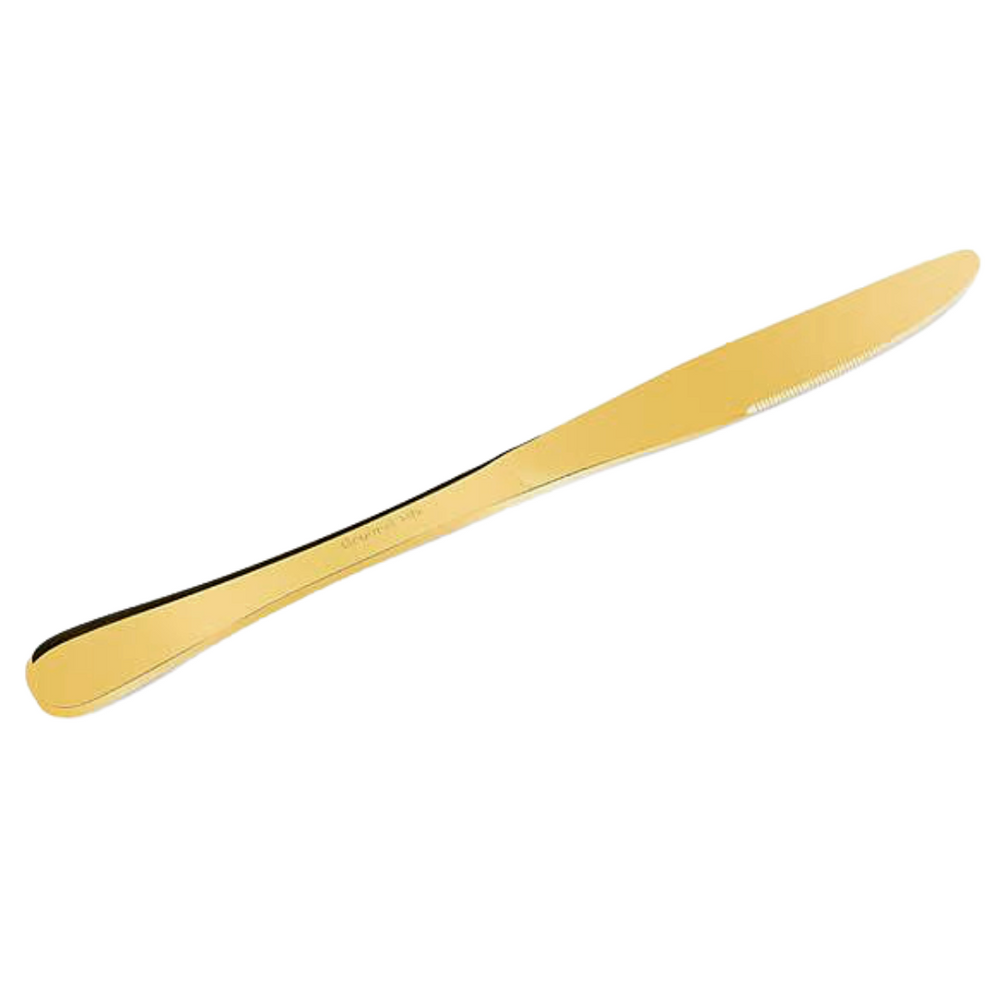 Faca Mesa Elite Cor Ouro 23cm Aço Inox Pesado Gourmet Mix