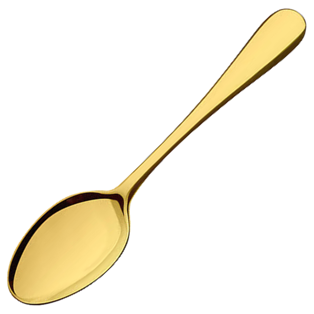 Colher Sobremesa Elite 18,2cm Cor Ouro Aço Inox Pesado Gourmet Mix