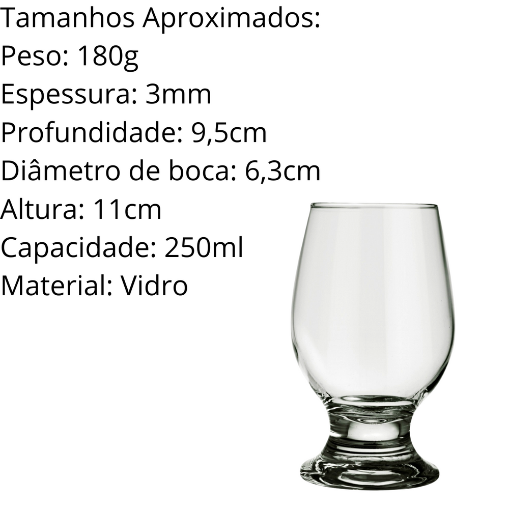 Taça Paulista Para Cerveja 300 ML de Vidro Nadir