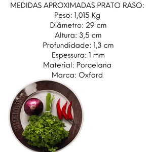 Prato Raso Churrasco Oxford Porcelana Oxford