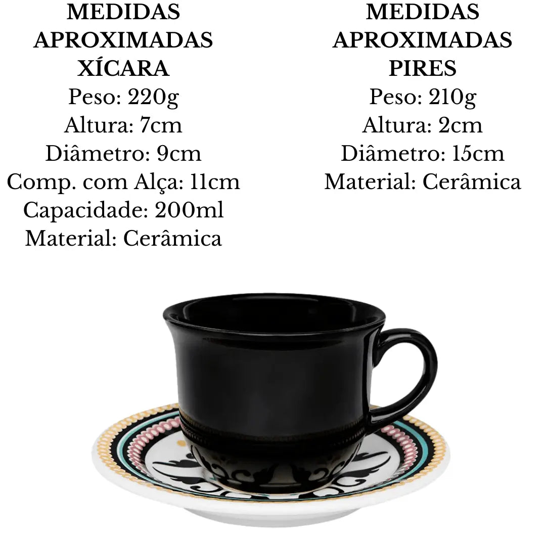 Xicara De Chá Floreal Luiza C/ Pires Oxford Oxford