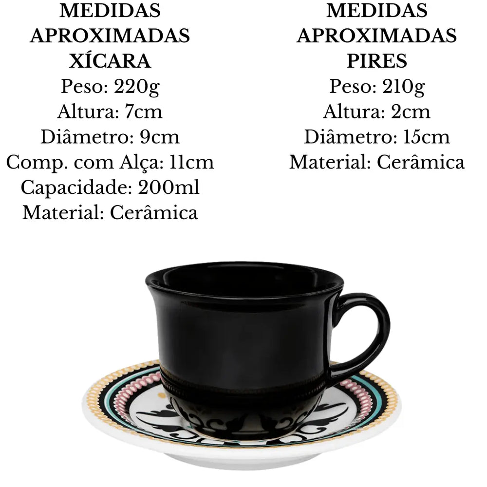 Xicara De Chá Floreal Luiza C/ Pires Oxford Oxford