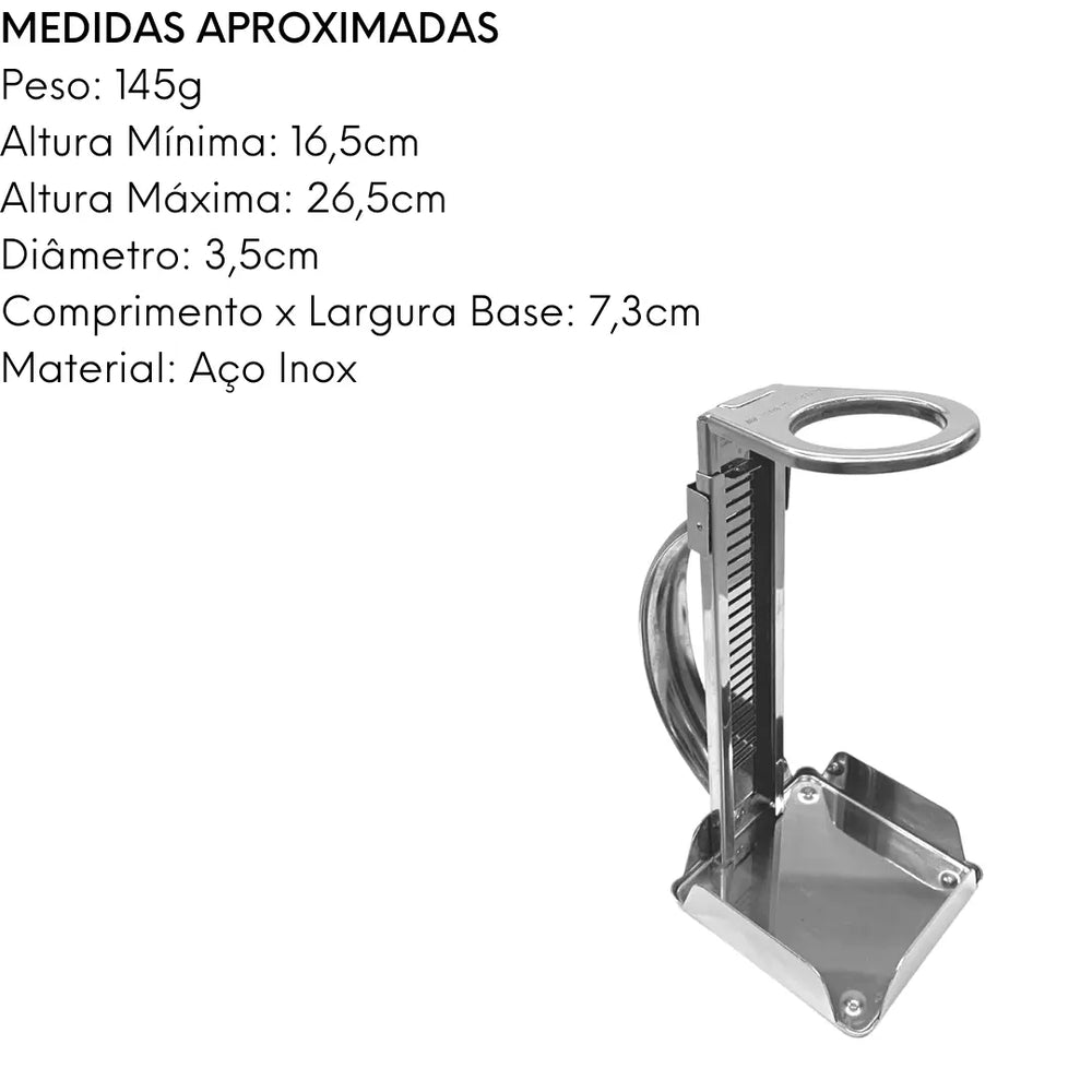 Suporte Garrafa de Azeite/Vinagre Aço Inox 3,5 cm Alissan