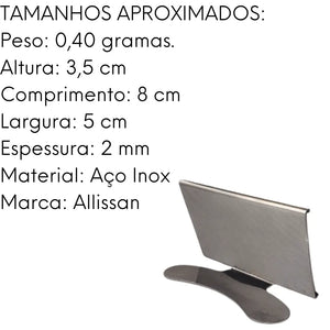 Display de mesa em Inox PQ 8cm Alissan