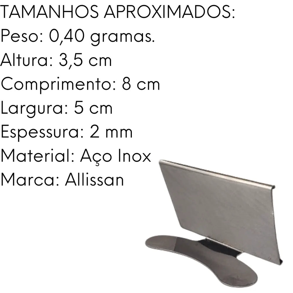 Display de mesa em Inox PQ 8cm Alissan