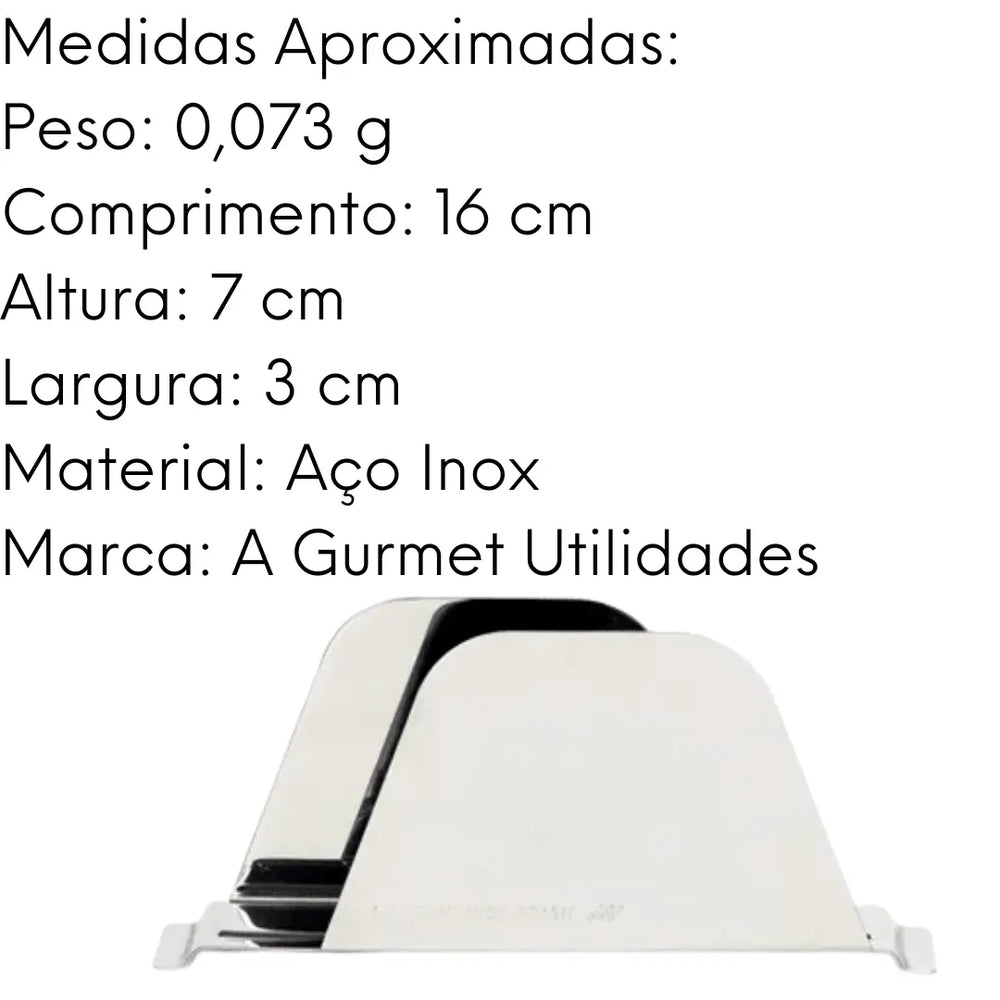 Porta Guardanapo Torre Em Aço Inox Fácil Manuseio Alissan