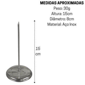 Porta Comanda Em Espeto De Aço Inox 15cm Alissan