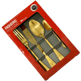 Faqueiro 24pçs Positano Dourado Inox Lyor Lyor