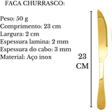 Faqueiro 24pçs Positano Dourado Inox Lyor