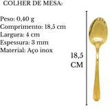Faqueiro 24pçs Positano Dourado Inox Lyor Lyor