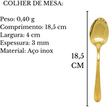 Faqueiro 24pçs Positano Dourado Inox Lyor